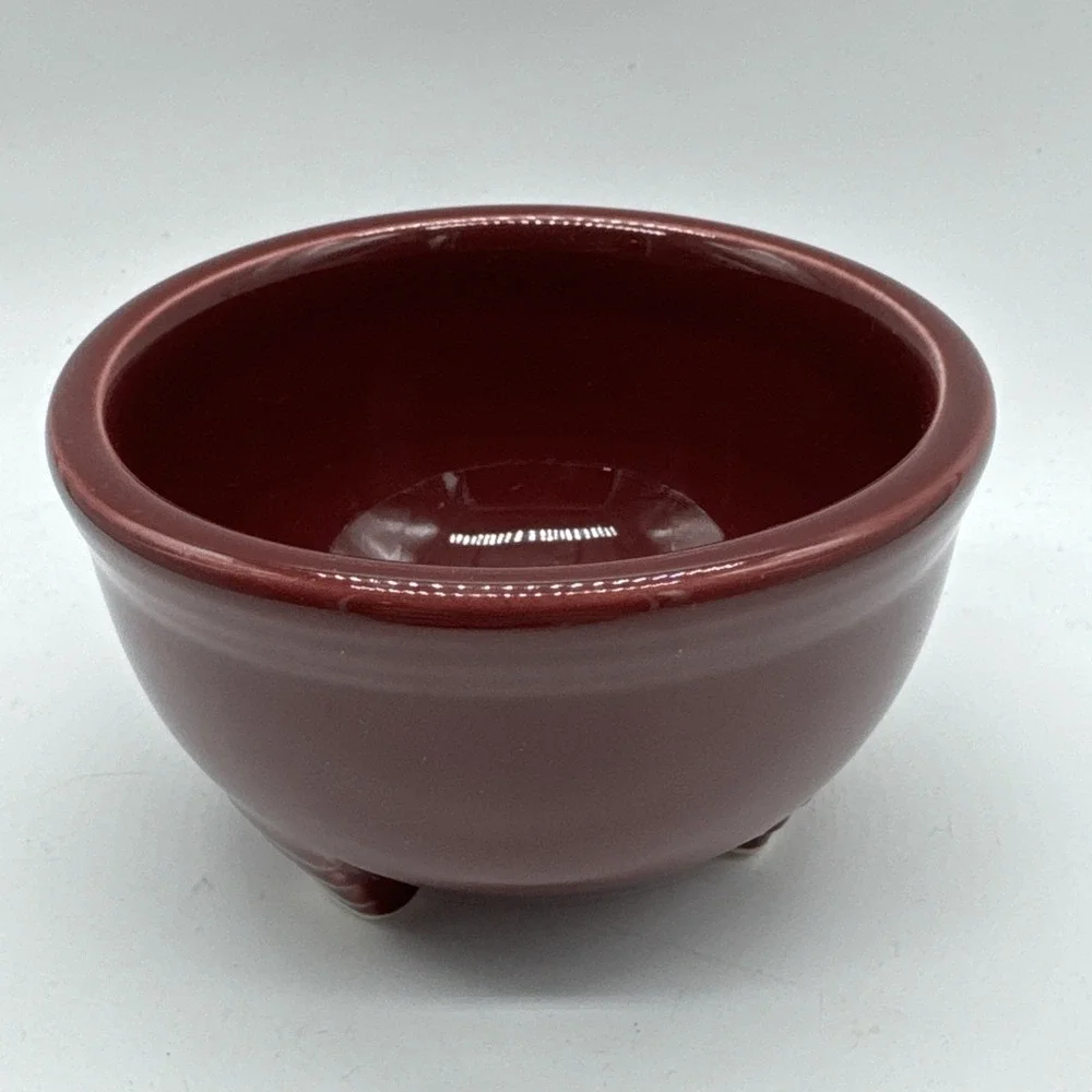 FIESTA Ware TRIPOD Dipping Candle Bowl CINNABAR Retired Item & Color 1998-2001